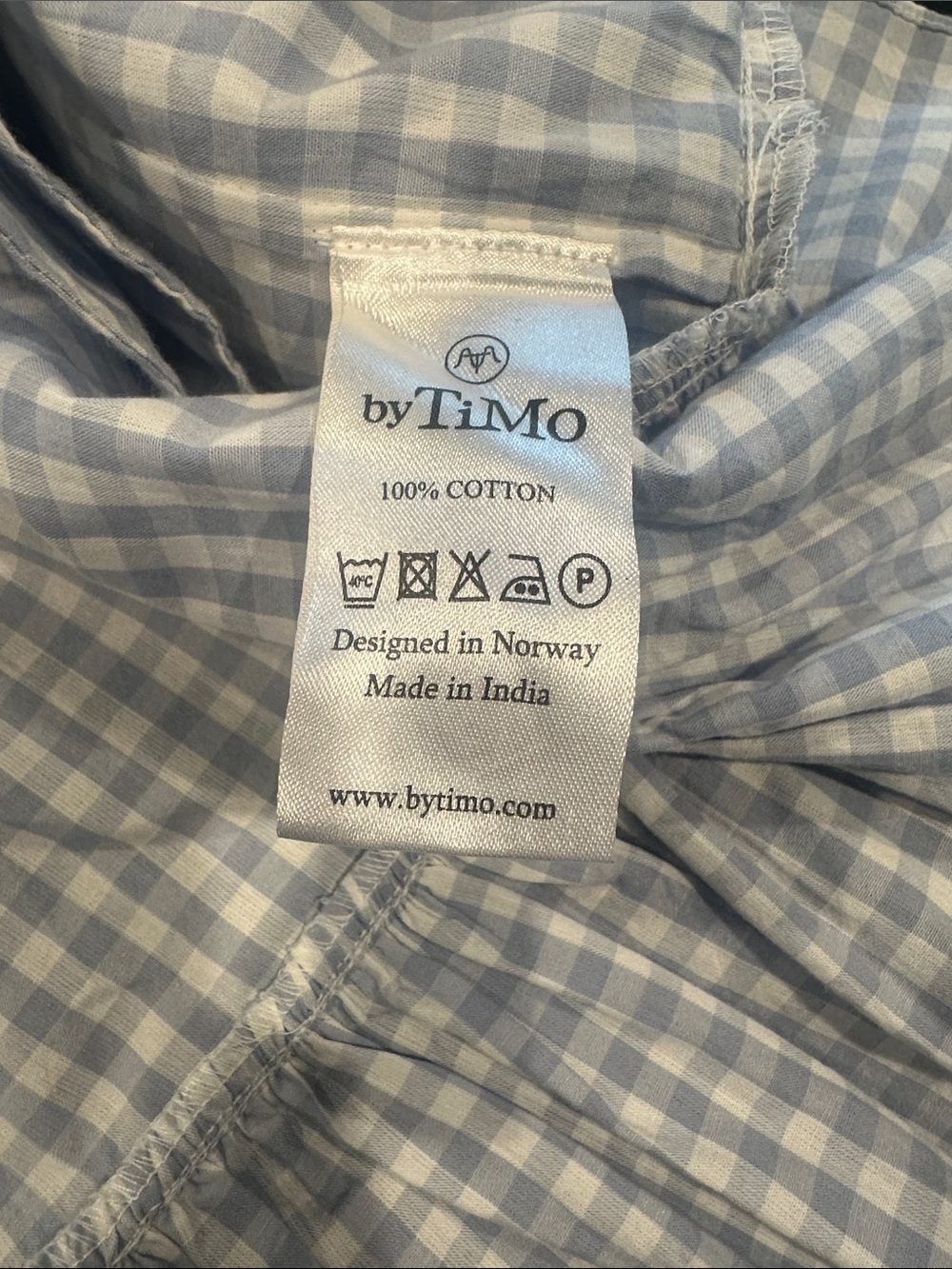 byTiMO Light Blue & White Gingham Button-Up Western Dress - Picture 12 of 16